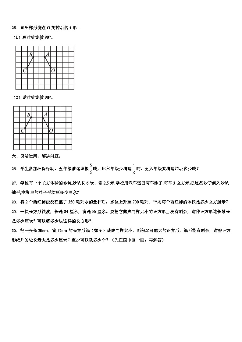 2022-2023学年四川省成都市高新区数学六年级第二学期期末经典试题含解析第3页