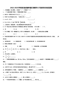 2022-2023学年四川省成都市蒲江县数学六下期末综合测试试题含解析