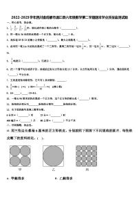 2022-2023学年四川省成都市温江县六年级数学第二学期期末学业质量监测试题含解析