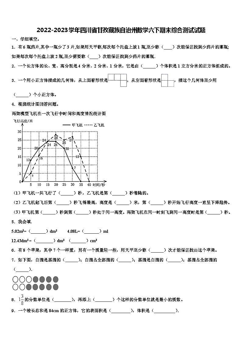 2022-2023学年四川省甘孜藏族自治州数学六下期末综合测试试题含解析第1页