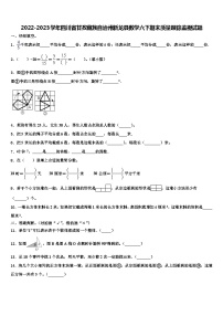 2022-2023学年四川省甘孜藏族自治州新龙县数学六下期末质量跟踪监视试题含解析