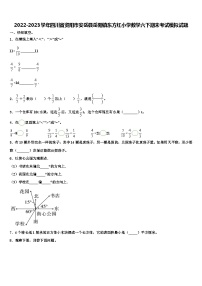 2022-2023学年四川省资阳市安岳县岳阳镇东方红小学数学六下期末考试模拟试题含解析