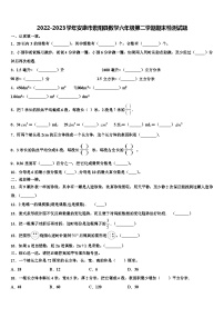 2022-2023学年安康市紫阳县数学六年级第二学期期末检测试题含解析