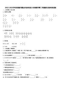 2022-2023学年安徽省马鞍山市金家庄区六年级数学第二学期期末达标检测试题含解析