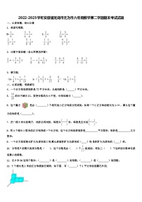 2022-2023学年安徽省芜湖市无为市六年级数学第二学期期末考试试题含解析