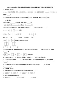 2022-2023学年山东省德州市陵城区实验小学数学六下期末复习检测试题含解析