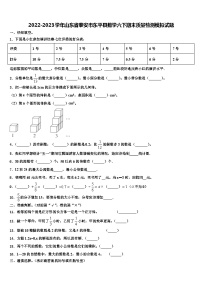 2022-2023学年山东省泰安市东平县数学六下期末质量检测模拟试题含解析