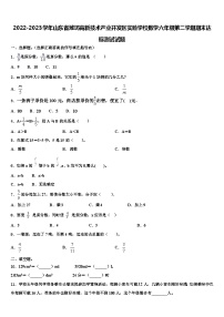 2022-2023学年山东省潍坊高新技术产业开发区实验学校数学六年级第二学期期末达标测试试题含解析