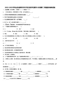 2022-2023学年山东省潍坊市坊子区实验学校数学六年级第二学期期末调研试题含解析