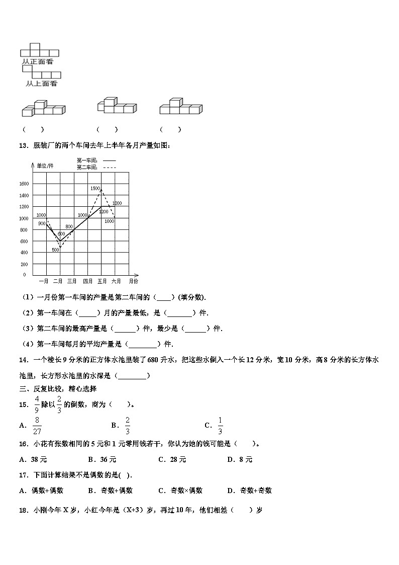 2022-2023学年山西省太原市万柏林区数学六下期末教学质量检测模拟试题含解析第2页
