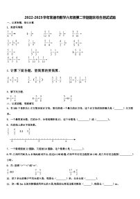 2022-2023学年常德市数学六年级第二学期期末综合测试试题含解析