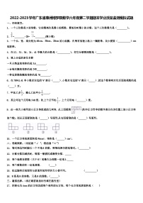 2022-2023学年广东省惠州博罗县数学六年级第二学期期末学业质量监测模拟试题含解析