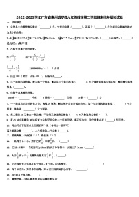 2022-2023学年广东省惠州博罗县六年级数学第二学期期末统考模拟试题含解析