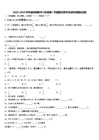 2022-2023学年德格县数学六年级第二学期期末教学质量检测模拟试题含解析