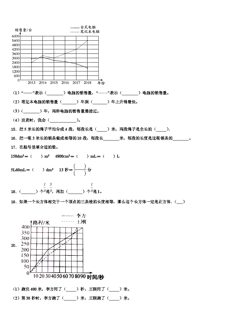 2022-2023学年广西桂林市全州县数学六下期末学业质量监测模拟试题含解析第2页
