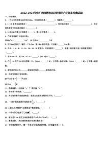 2022-2023学年广西梧州市龙圩区数学六下期末经典试题含解析