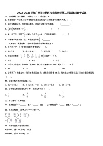 2022-2023学年广西玉林地区六年级数学第二学期期末联考试题含解析