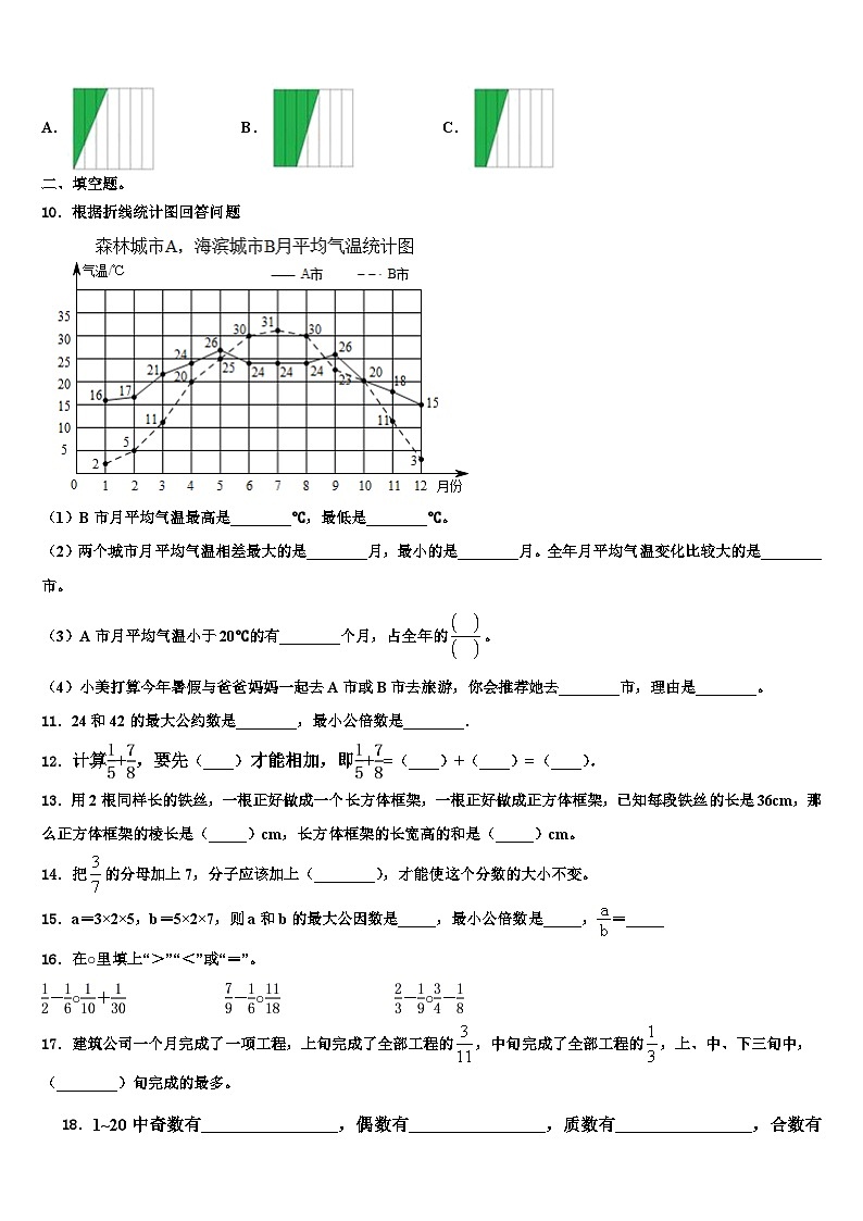 2022-2023学年广西玉林市数学六下期末复习检测试题含解析02