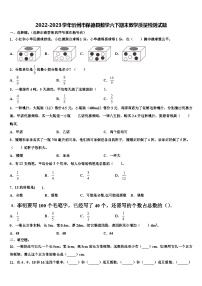 2022-2023学年忻州市保德县数学六下期末教学质量检测试题含解析