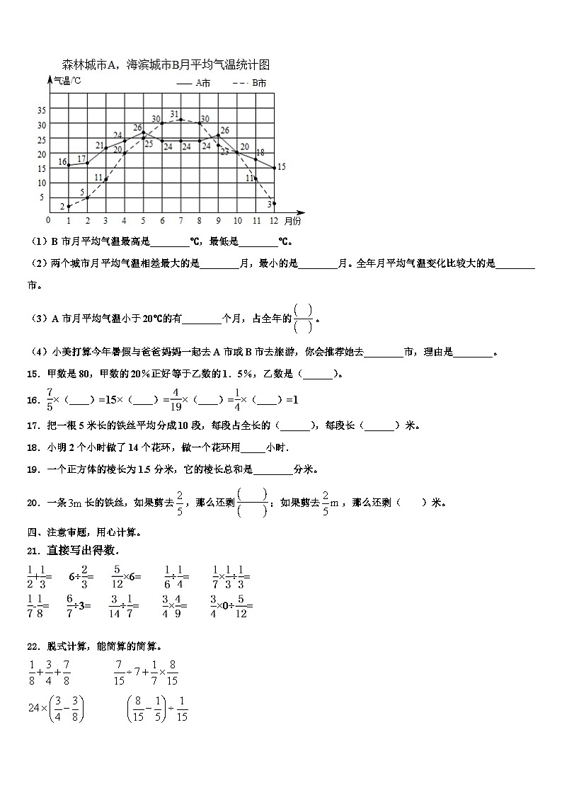 2022-2023学年开封县六年级数学第二学期期末预测试题含解析第2页