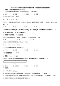 2022-2023学年志丹县六年级数学第二学期期末达标检测试题含解析