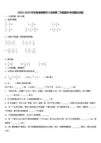 2022-2023学年施甸县数学六年级第二学期期末考试模拟试题含解析