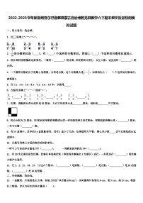 2022-2023学年新疆维吾尔巴音郭楞蒙古自治州若羌县数学六下期末教学质量检测模拟试题含解析