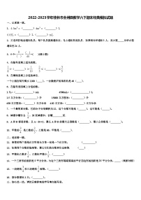 2022-2023学年桂林市全州县数学六下期末经典模拟试题含解析