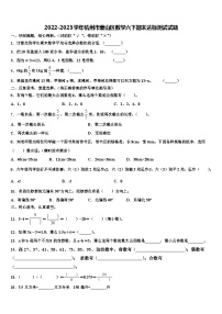 2022-2023学年杭州市萧山区数学六下期末达标测试试题含解析