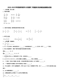 2022-2023学年晋州市数学六年级第二学期期末质量跟踪监视模拟试题含解析