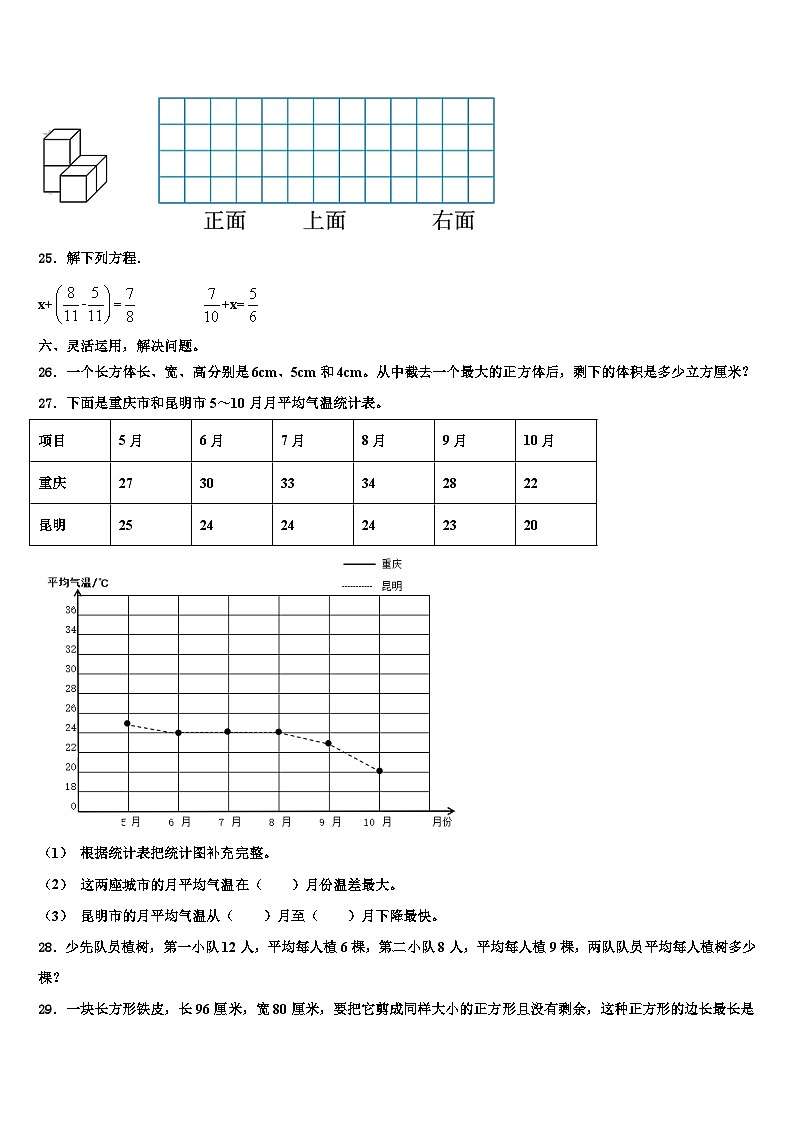 2022-2023学年柯坪县数学六年级第二学期期末达标检测试题含解析03