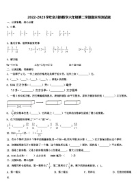 2022-2023学年栾川县数学六年级第二学期期末检测试题含解析