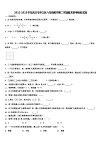 2022-2023学年武汉市乔口区六年级数学第二学期期末联考模拟试题含解析