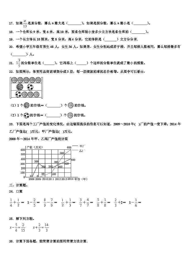 2022-2023学年武汉市洪山区六年级数学第二学期期末综合测试试题含解析第3页