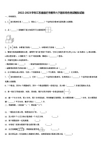 2022-2023学年江苏省宿迁市数学六下期末综合测试模拟试题含解析