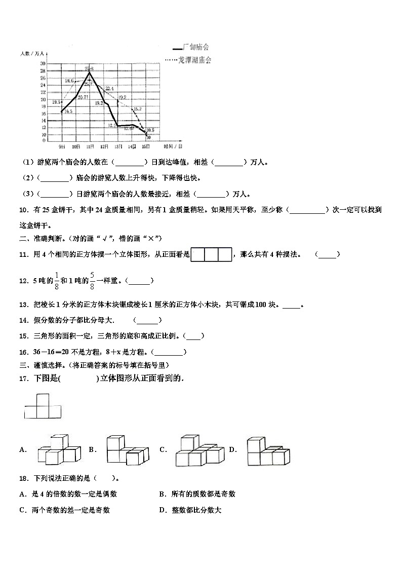 2022-2023学年江苏省宿迁市宿城区数学六年级第二学期期末质量检测模拟试题含解析第2页