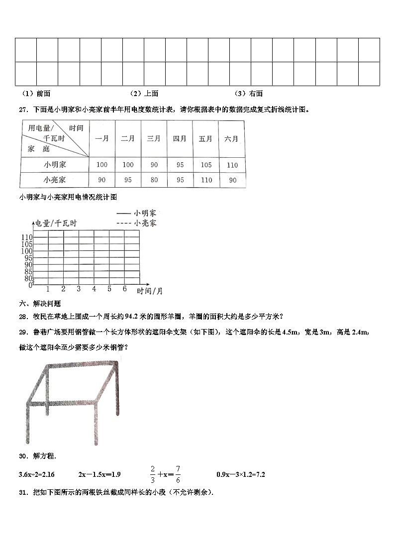 2022-2023学年福建省泉州市晋江市六年级数学第二学期期末达标测试试题含解析03