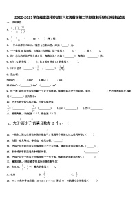 2022-2023学年福建漳州芗城区六年级数学第二学期期末质量检测模拟试题含解析