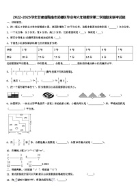 2022-2023学年甘肃省陇南市武都区毕业考六年级数学第二学期期末联考试题含解析