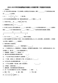 2022-2023学年甘肃省陇南市武都区六年级数学第二学期期末检测试题含解析