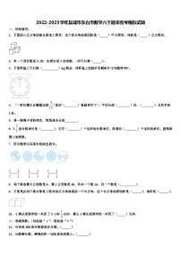 2022-2023学年盐城市东台市数学六下期末统考模拟试题含解析