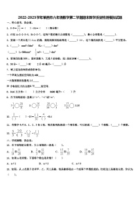 2022-2023学年莱西市六年级数学第二学期期末教学质量检测模拟试题含解析