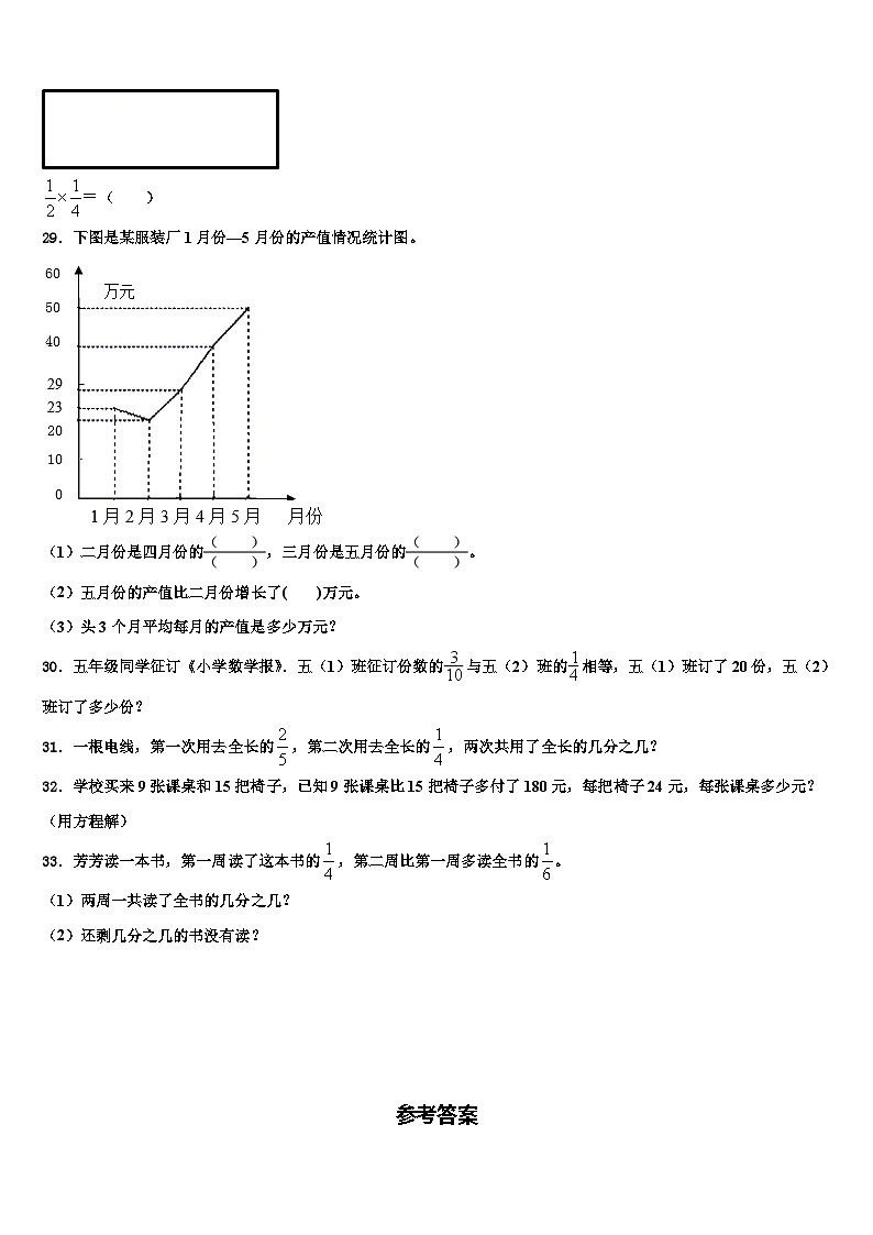 2022-2023学年襄樊市老河口市数学六年级第二学期期末达标检测模拟试题含解析第3页