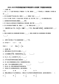 2022-2023学年贵州省安顺市平坝区数学六年级第二学期期末调研试题含解析