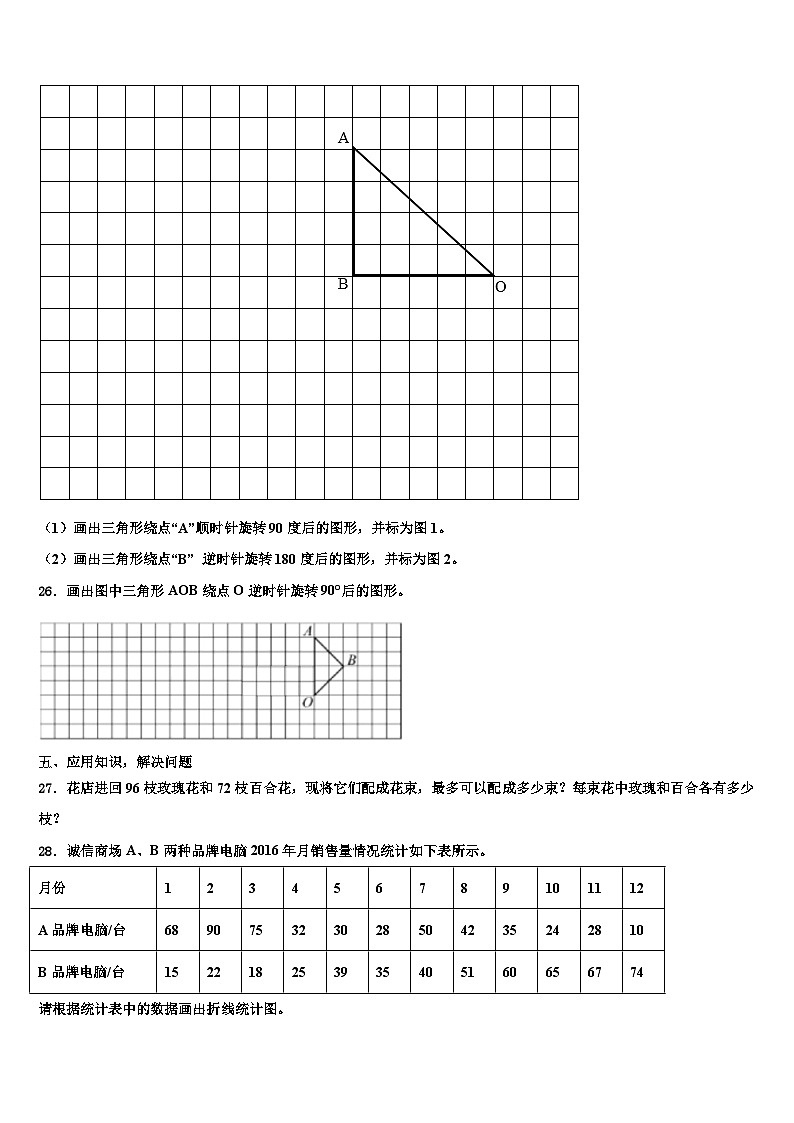 2022-2023学年辽宁省抚顺市清原满族自治县数学六下期末联考试题含解析03