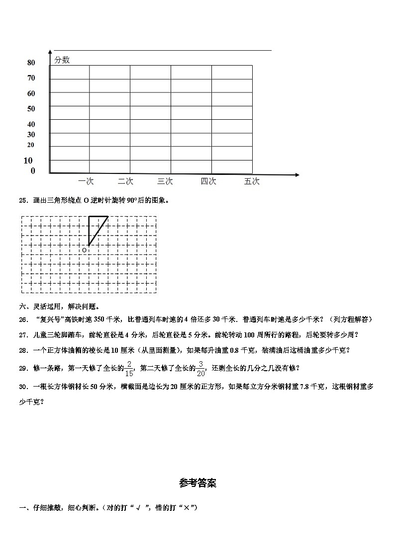 2022-2023学年邓州市数学六下期末质量跟踪监视模拟试题含解析第3页