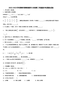 2022-2023学年邯郸市邯郸县数学六年级第二学期期末考试模拟试题含解析