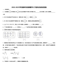 2022-2023学年酒泉市安西县数学六下期末达标测试试题含解析