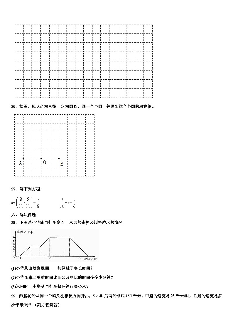 2022-2023学年那曲地区尼玛县数学六年级第二学期期末综合测试模拟试题含解析03