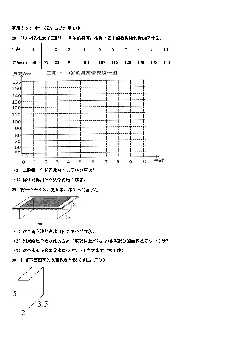 2022-2023学年遵义县数学六年级第二学期期末质量跟踪监视试题含解析03